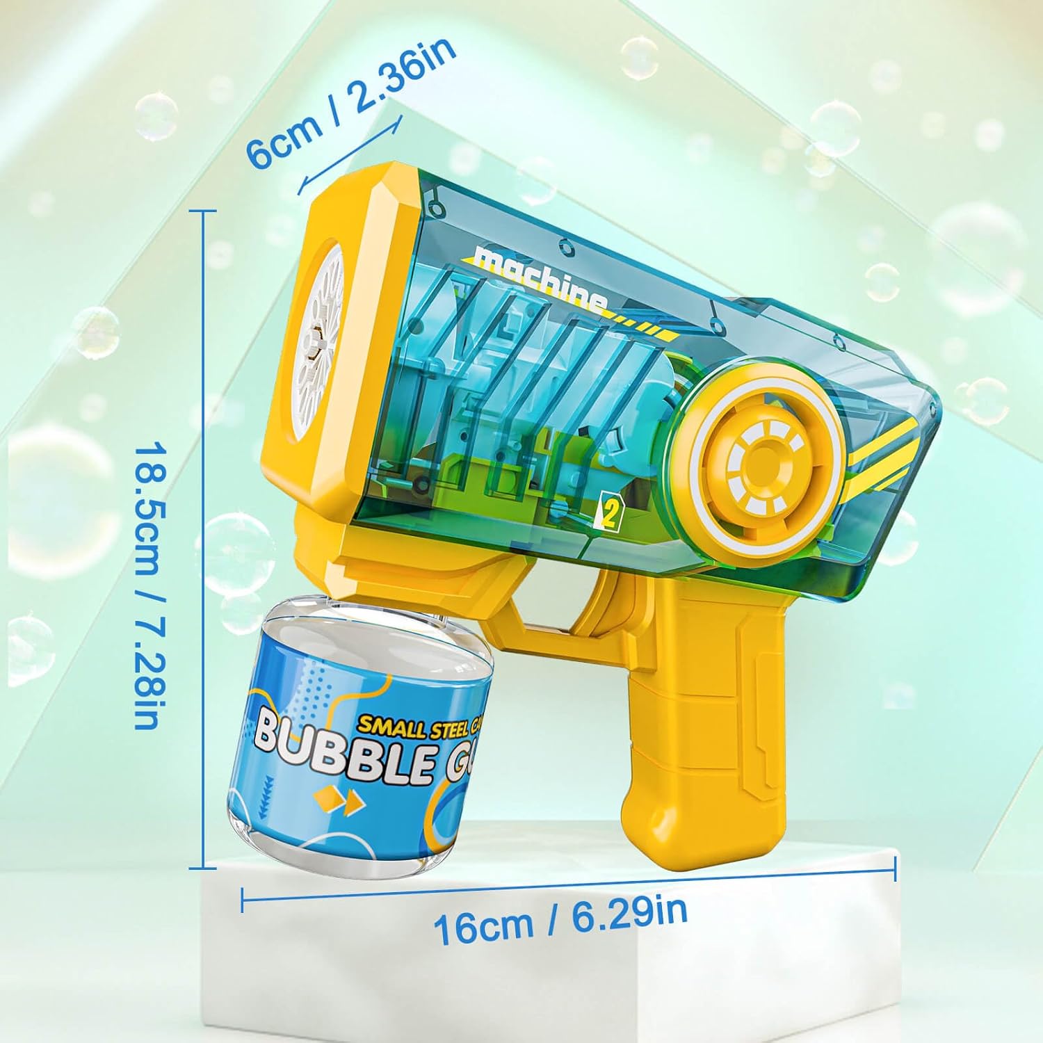Bubble Gun RGB Light 5000 Kids Outdoor Party Toy Blue