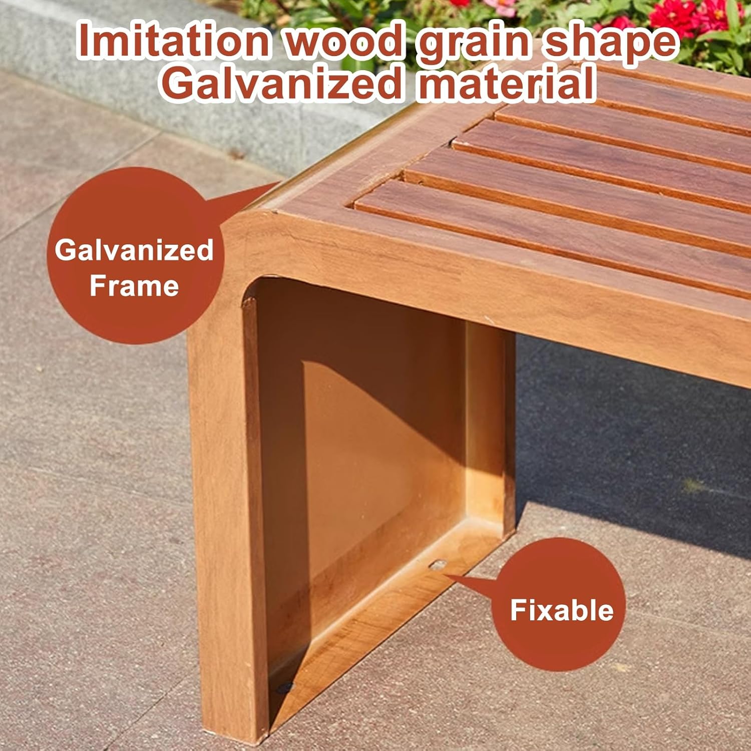 Backless Metal Garden Bench Weatherproof Patio Park Seat Yellow