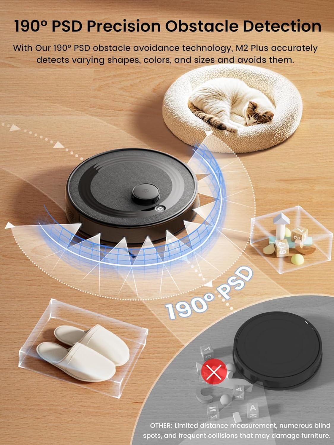Robot Vacuum Mop Self Empty 6000Pa LiDAR Mapping WiFi Smart Clean