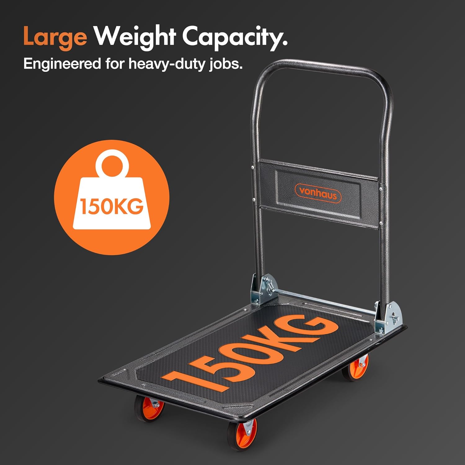 Folding Platform Trolley 150kg Heavy Duty Truck Wheels