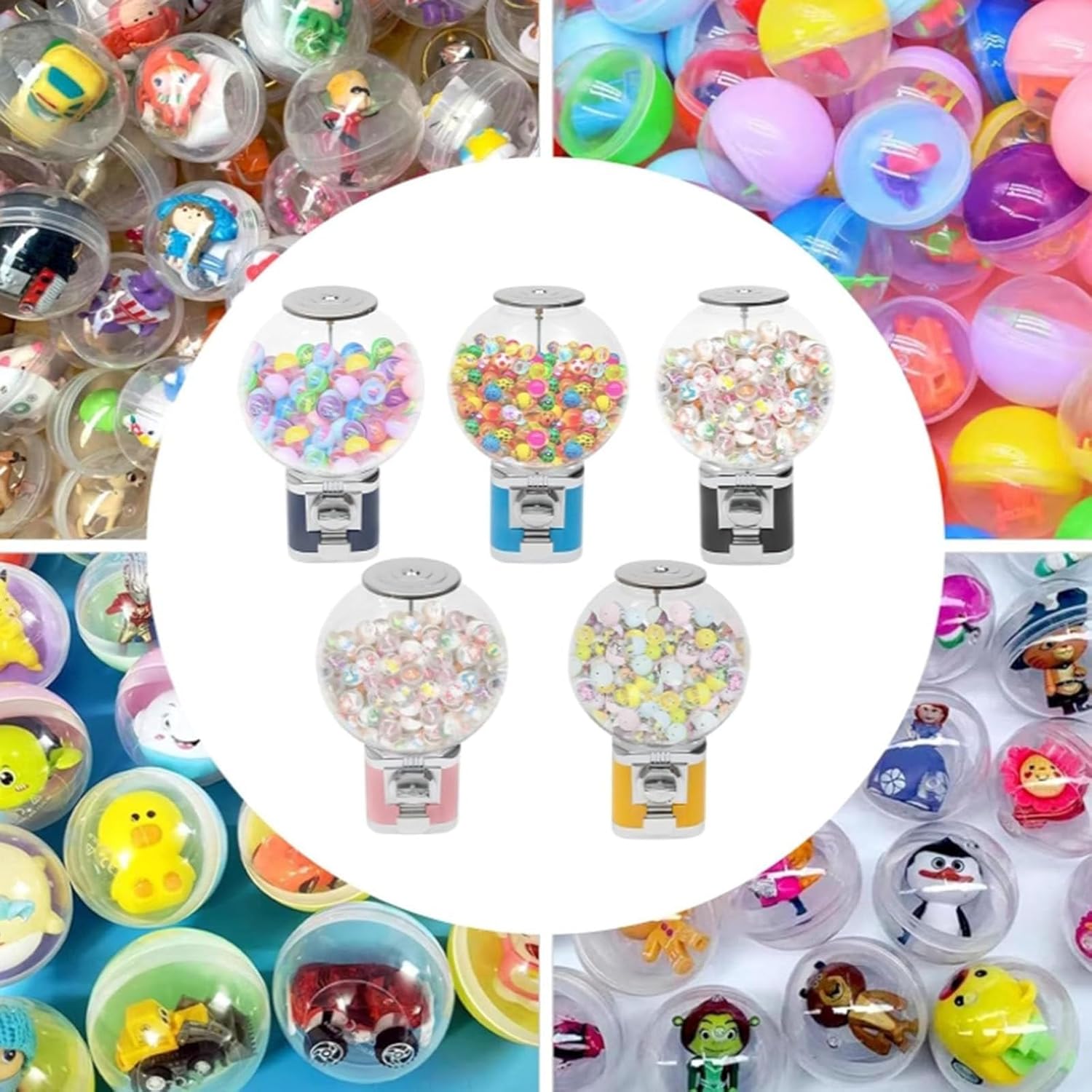 Pink Gumball Vending Machine with Key 500 Capsule Capacity