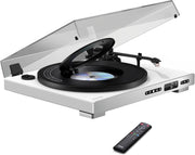 Automatic Vinyl Turntable CD Player Combo with Bluetooth White