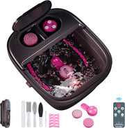 Collapsible Foot Spa Massager Remote Heat Bubble Pedicure Bath