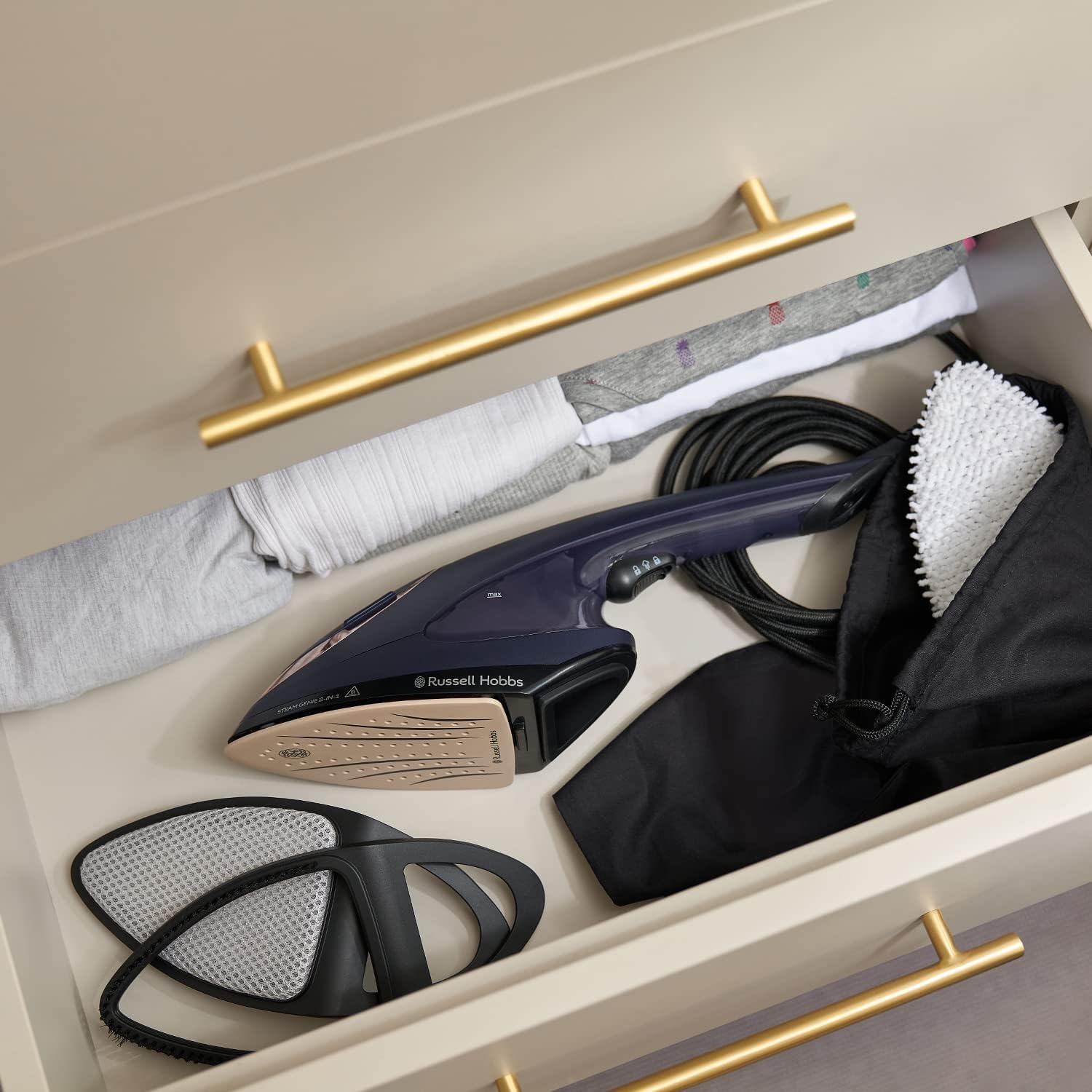 2in1 Handheld Clothes Steamer Iron 1700W Fast Heat Ceramic Soleplate