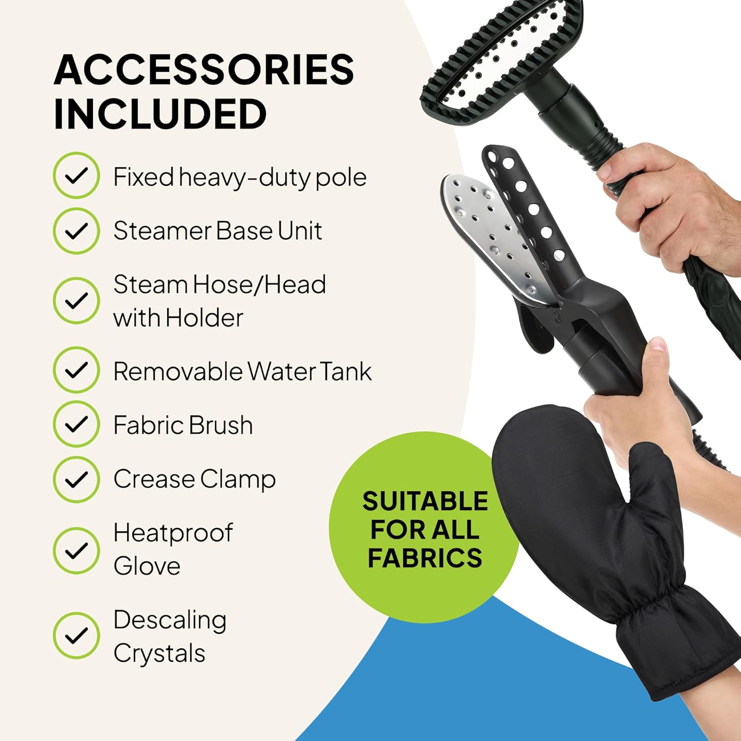 Commercial Garment Steamer 2200W 4L Tank 120min Steam Upright