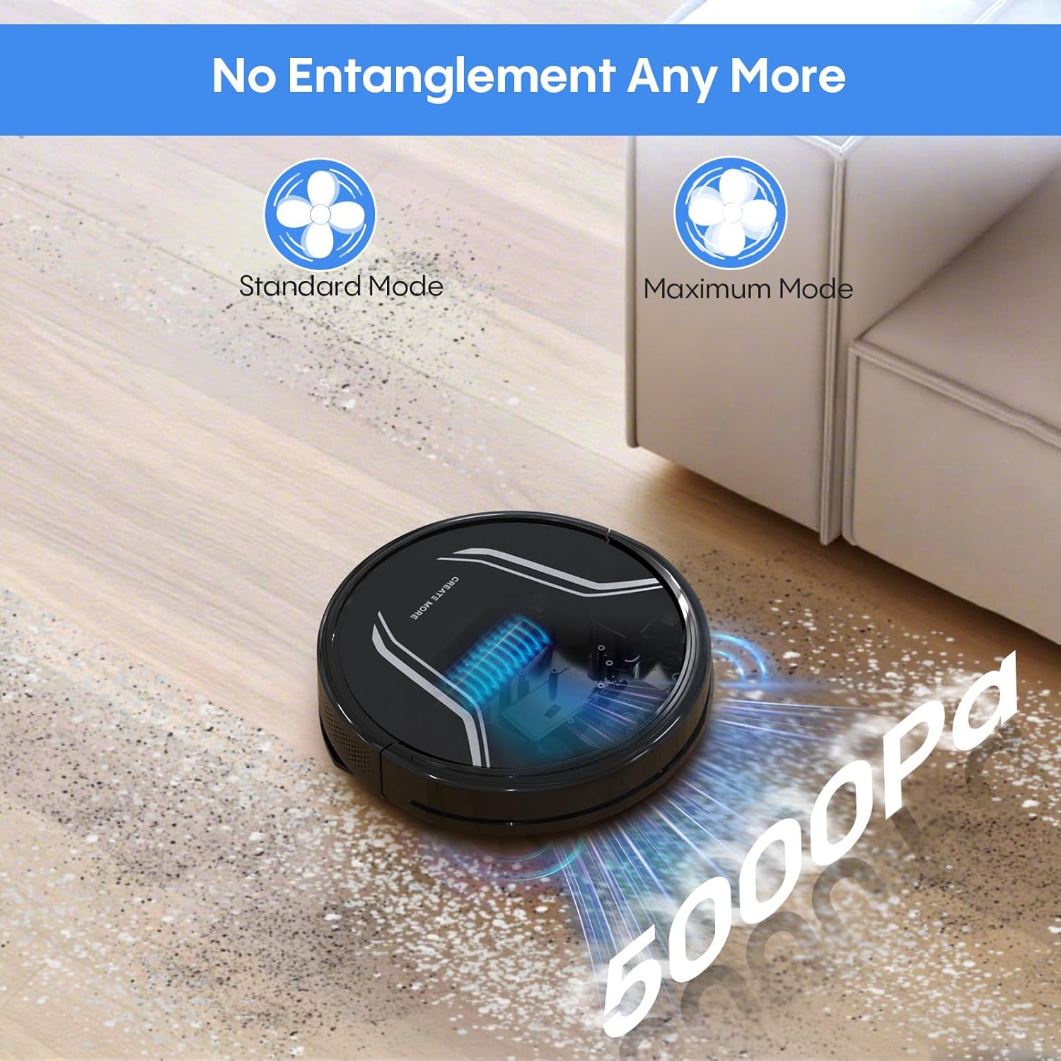Robot Vacuum Mop 5000Pa 3-in-1 WiFi Alexa App Control Auto Recharge