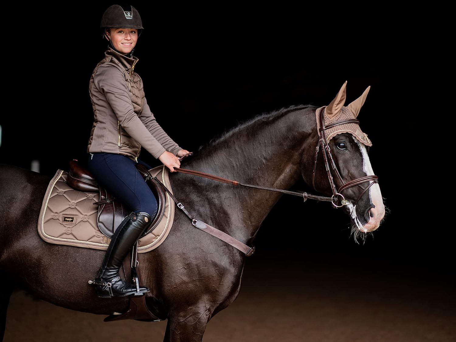 Champagne Full Jump Saddle Pad with Gloss Finish