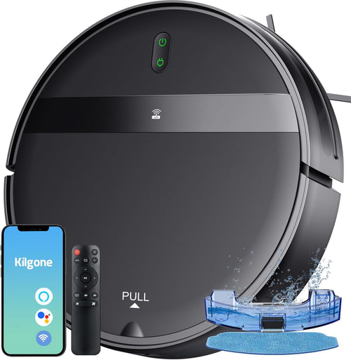 Robot Vacuum Mop 2300Pa Pet Hair App Alexa Control Slim Auto Recharge