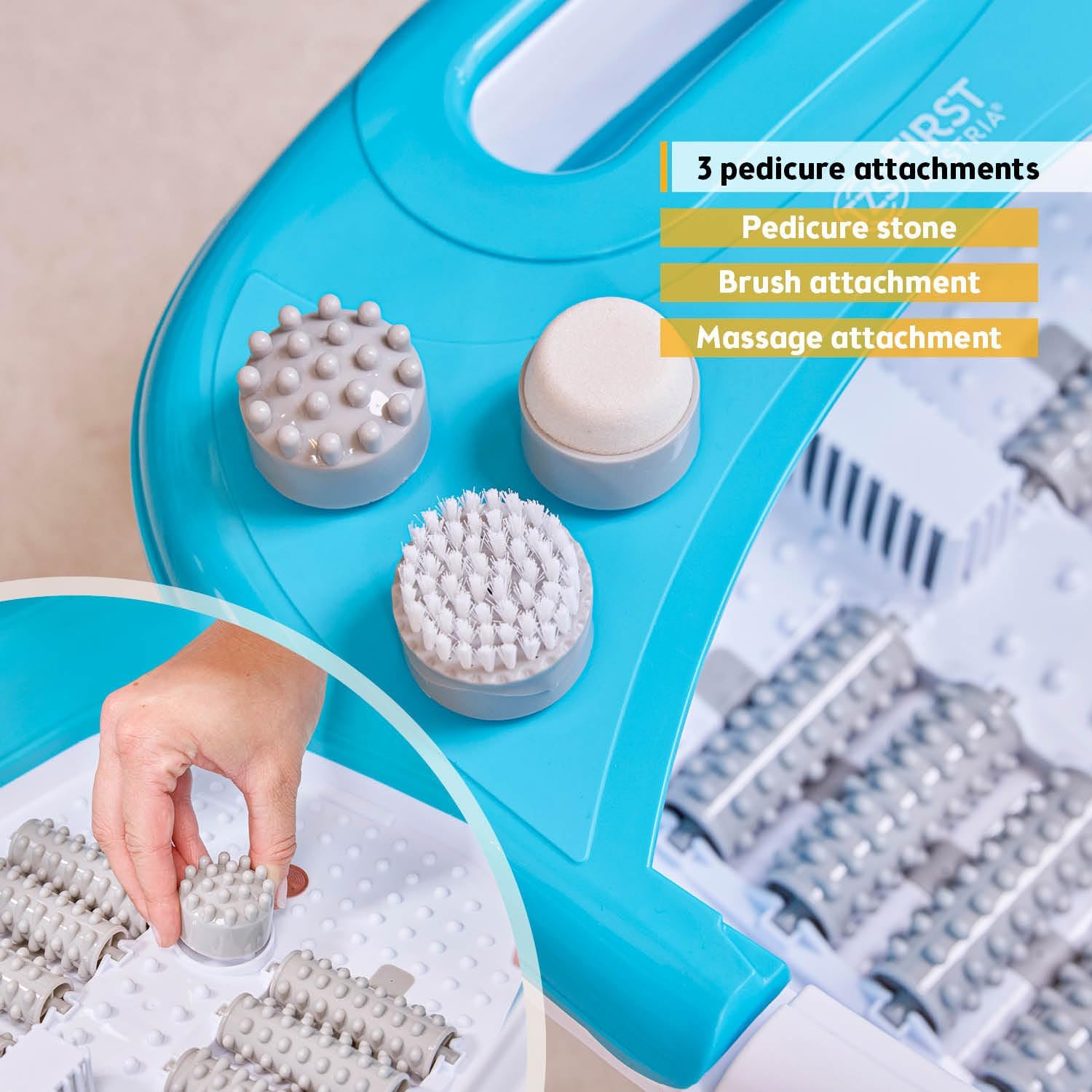 Foldable Foot Spa Massager Heat Bubble Vibration Infrared Pedicure