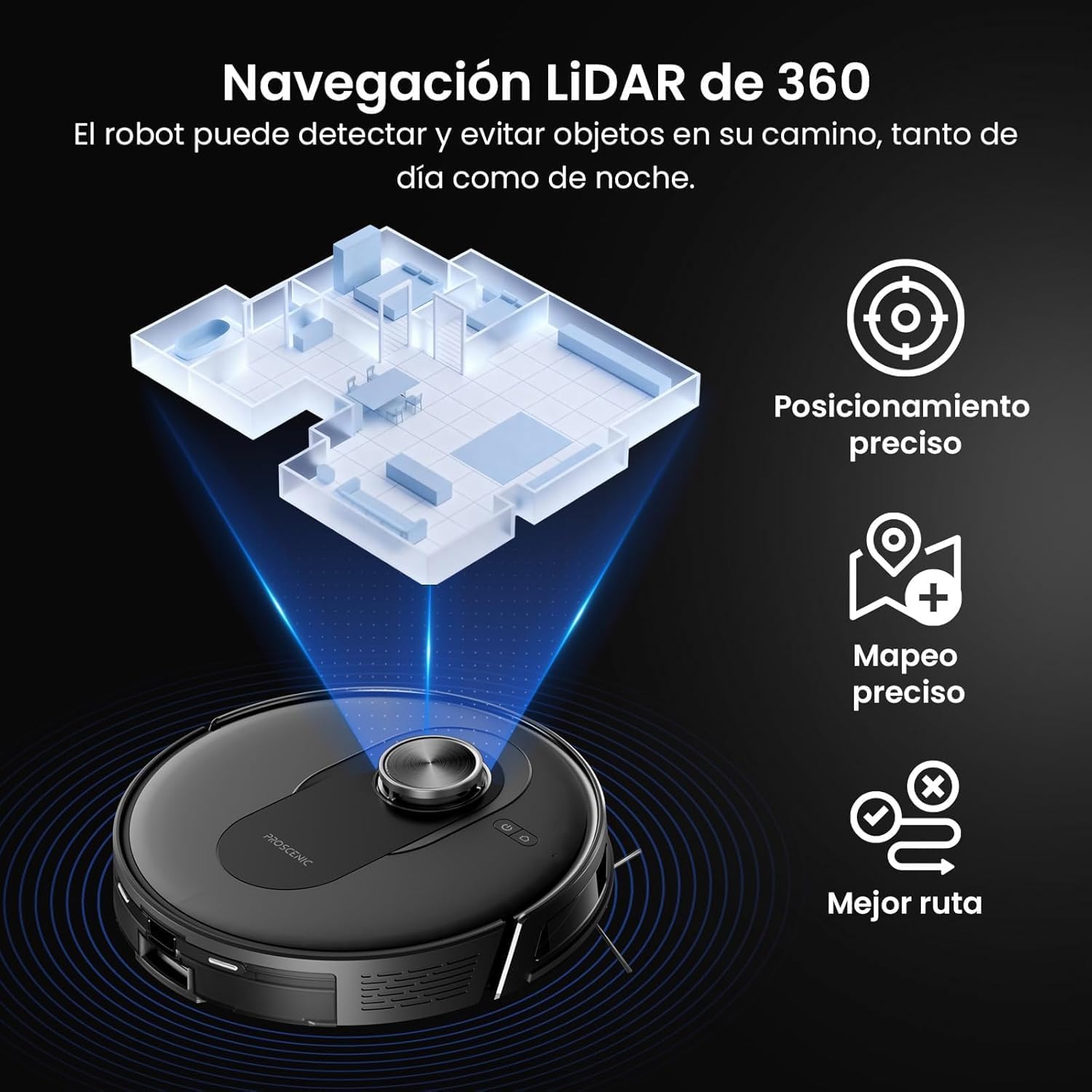 Robot Vacuum Mop 8000Pa Self Empty LiDAR 200Min Pet Hair