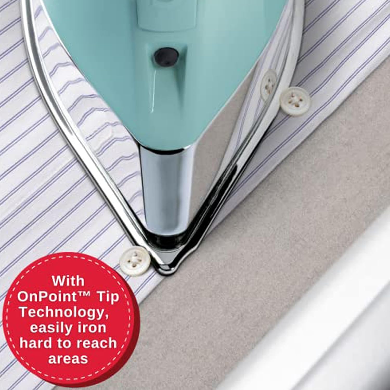 1750W Steam Iron with Auto Shutoff Precision Tip Large Tank