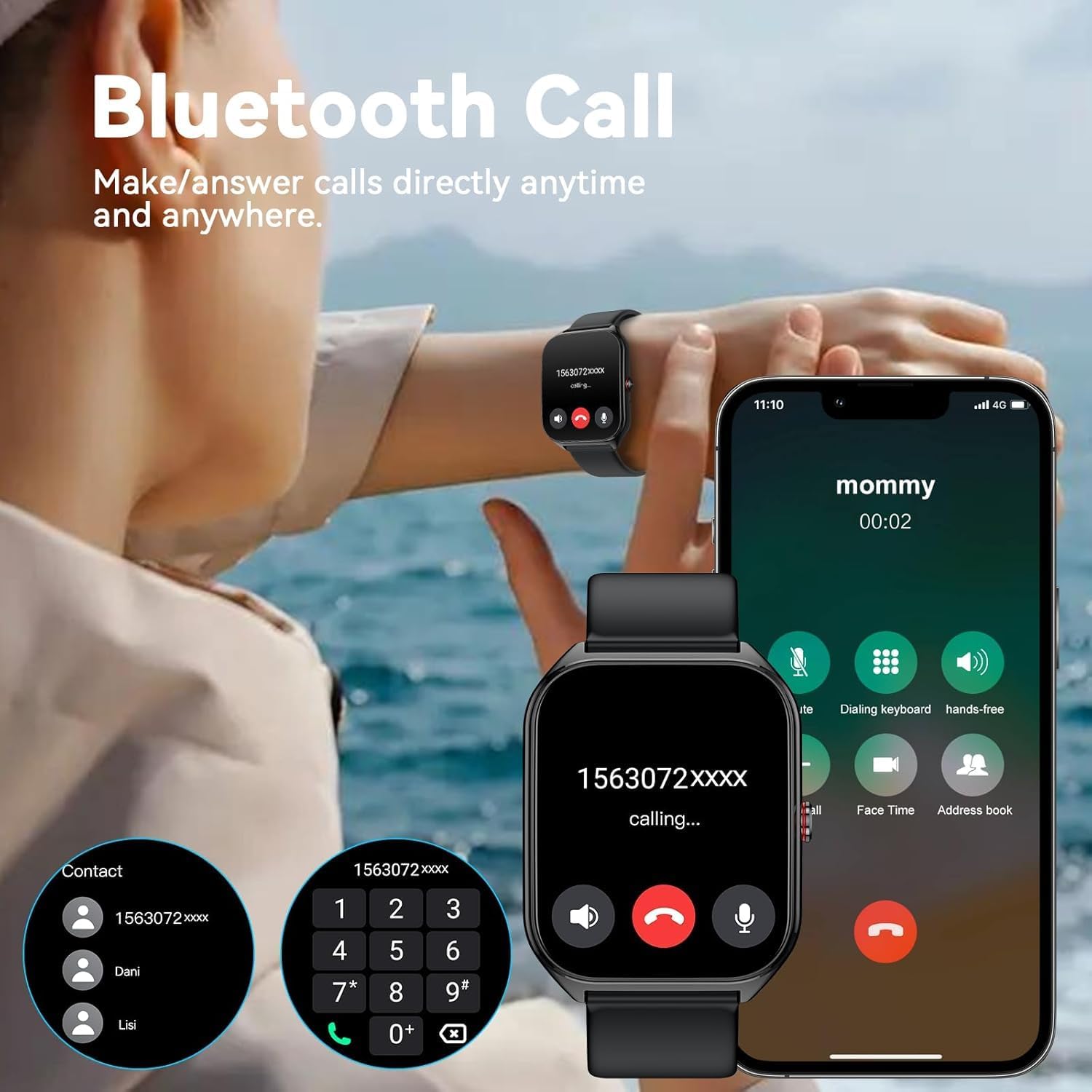 AI Smart Watch Chat Assistant 200 Sports 1000mAh
