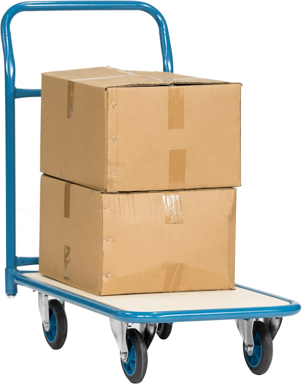 Heavy Duty Flat Bed Trolley 250KG Steel Wooden Deck