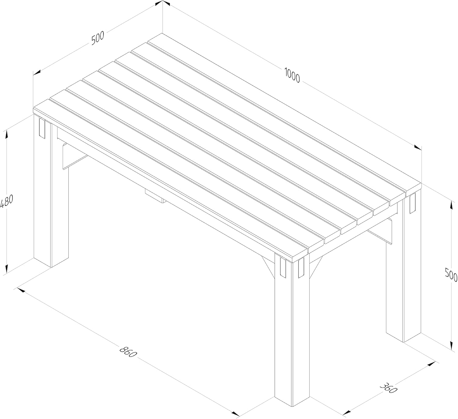 Modular Wooden Garden Bench Seating Set w/Trellis Planter