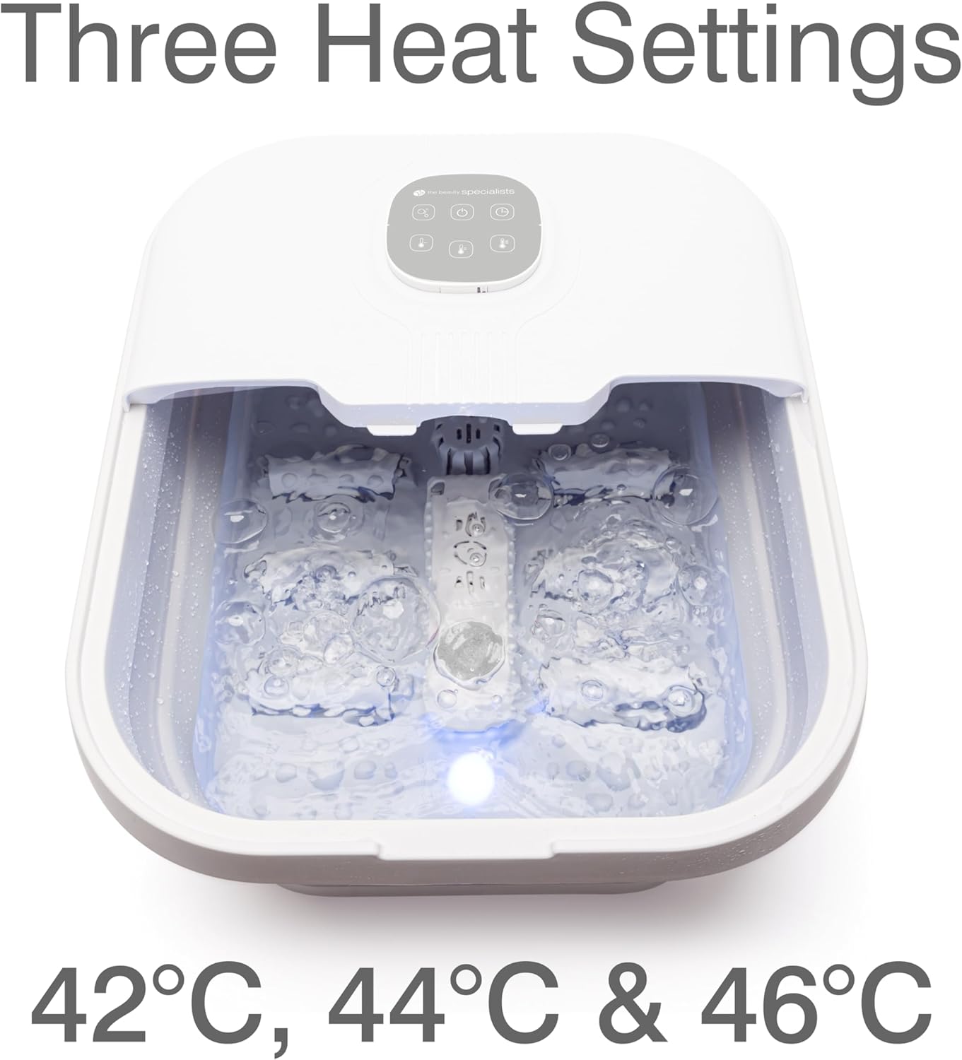 Collapsible Foot Spa Massager Heat Hydro Jets Remote Rollers