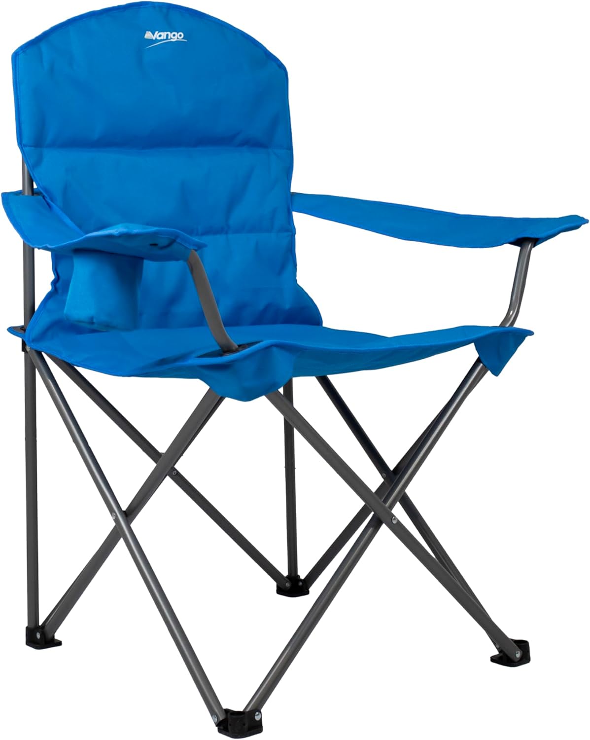 XL Padded Camping Chair 180kg Extra Wide Blue Fold