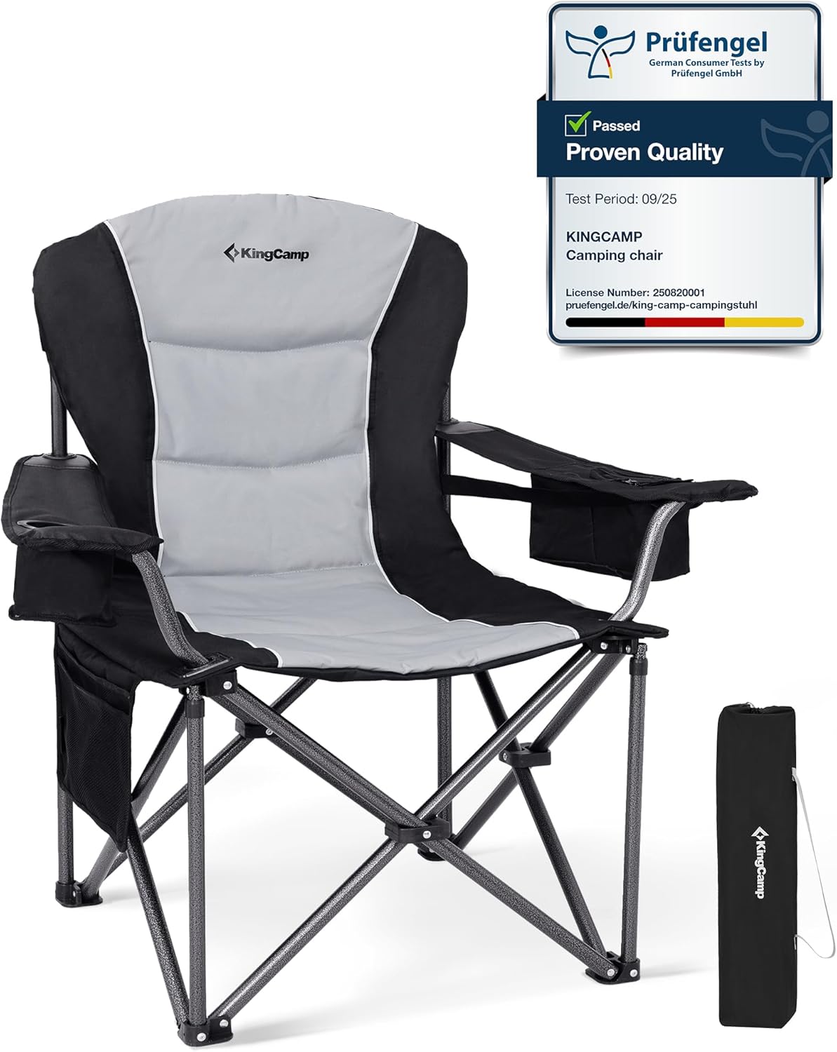 Oversized Camping Chair 205KG Cooler Lumbar