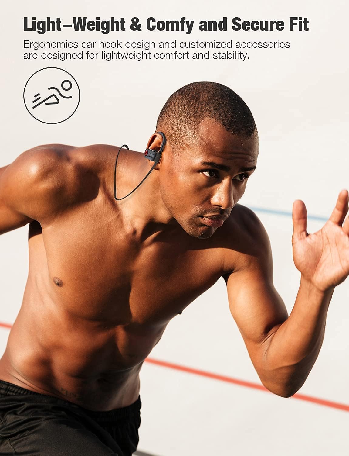 Bluetooth 5.3 Wireless Sport Earbuds IPX7 Waterproof Headphones Mic 15H