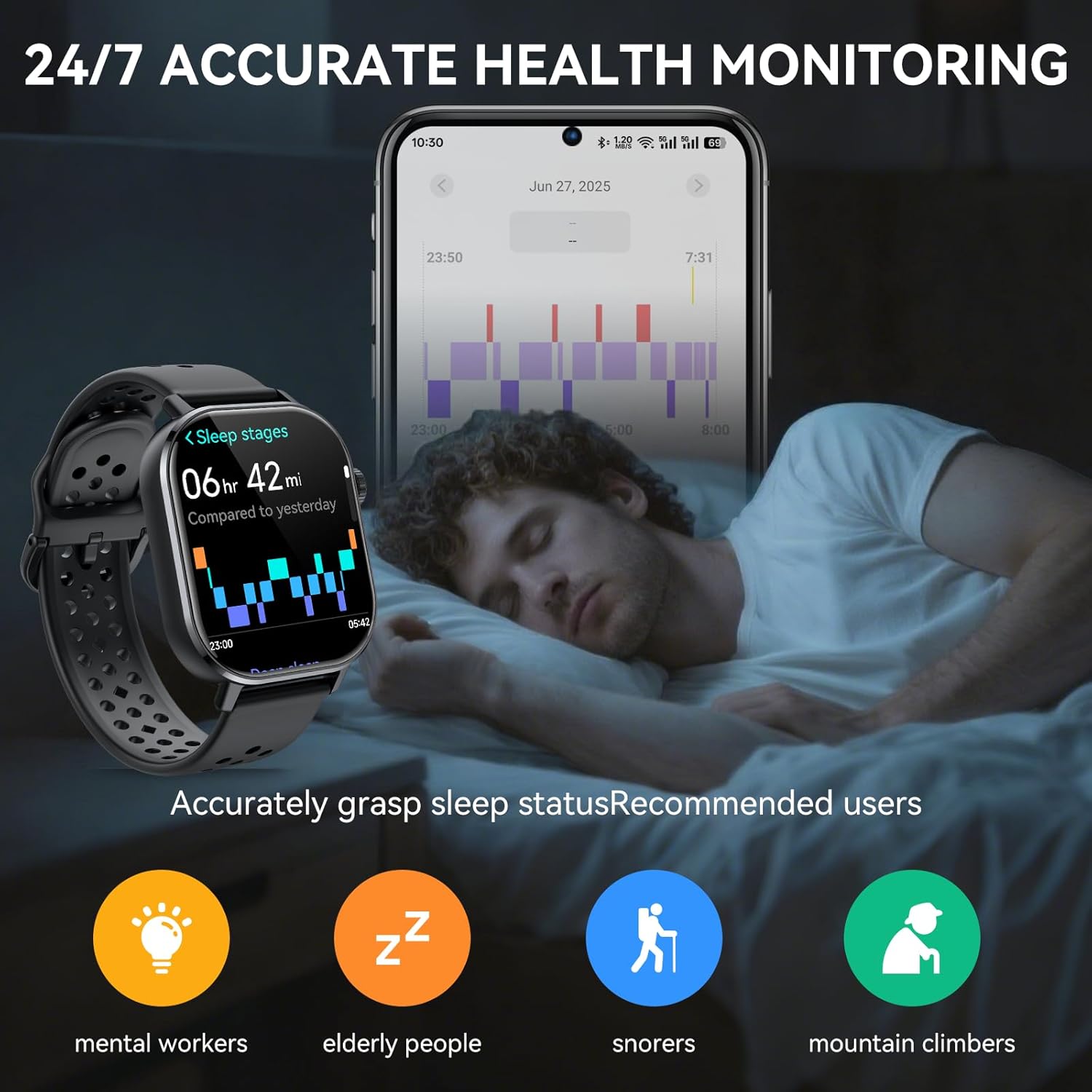 GPS AMOLED Smart Watch 178 Sports 5ATM Bluetooth Call