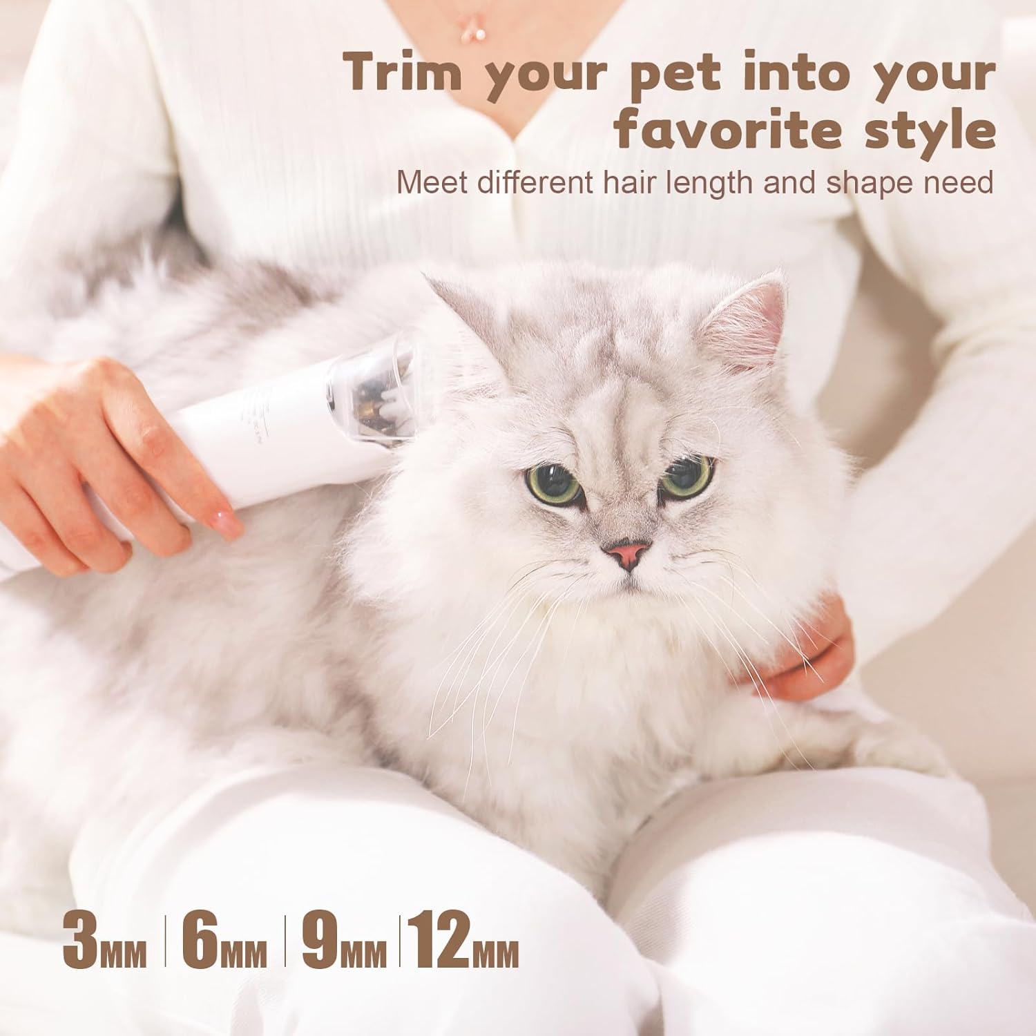 Dog Grooming Vacuum Kit 12KPa 2L Low Noise 5 Tool White