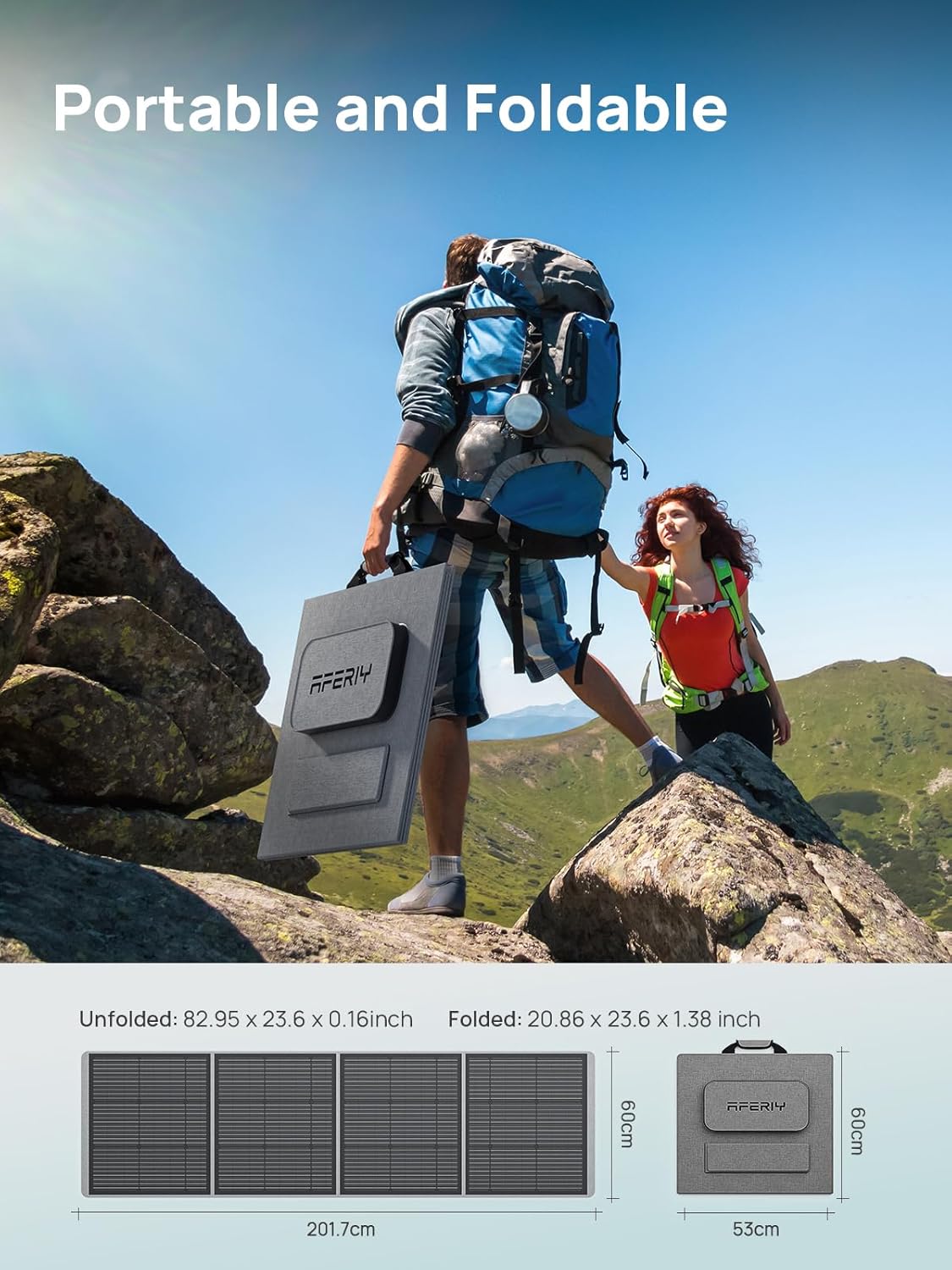 200W Foldable Solar Panel ETFE Portable Off Grid Kit