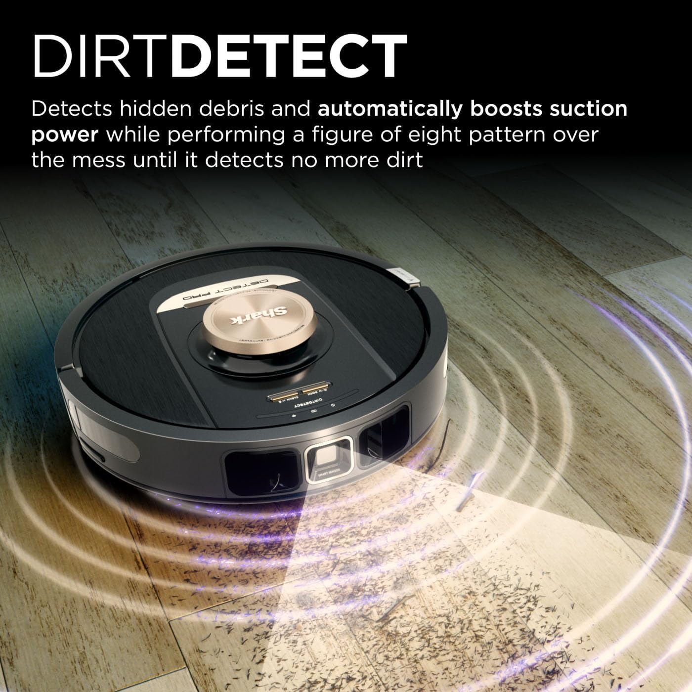 Robot Vacuum Self Empty LiDAR Smart Detect Pet Hair WiFi Black