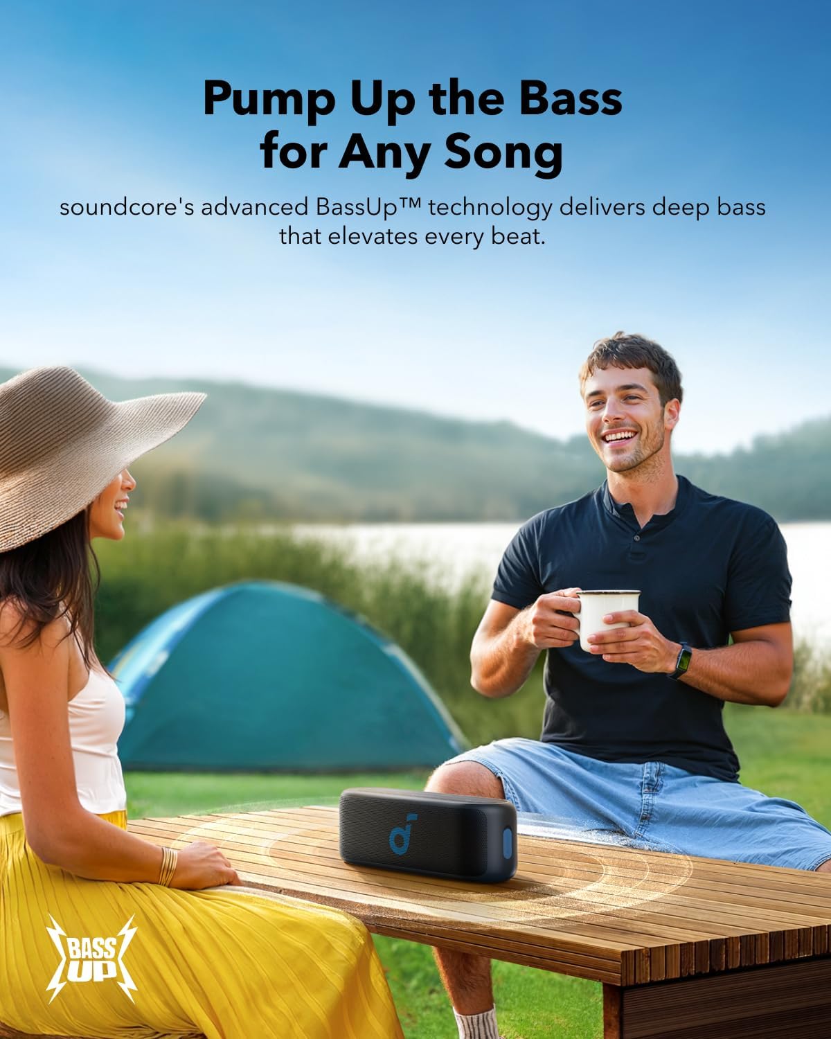 Portable Bluetooth Speaker 20W Bass IPX7 Waterproof 16H
