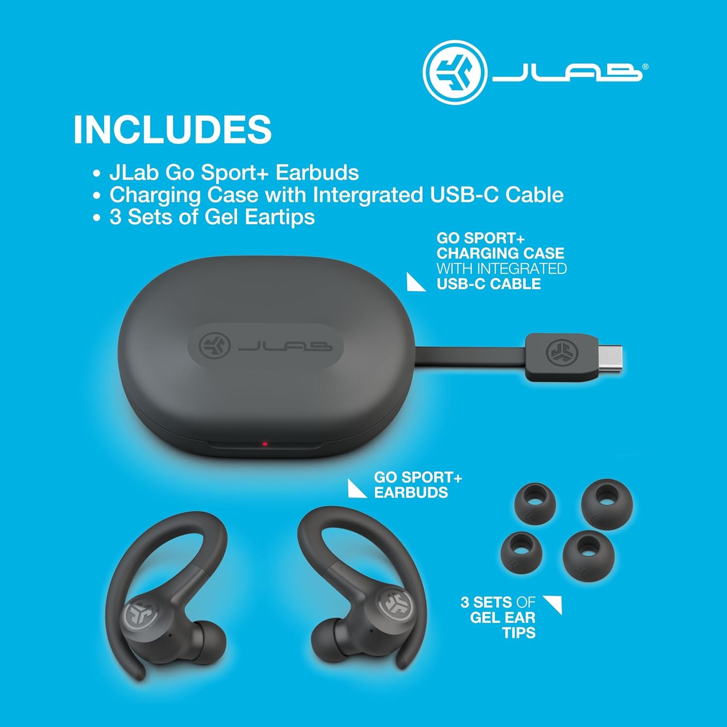 Wireless Sport Earbuds Over Ear Hook 35H Playtime IP55 Sweatproof