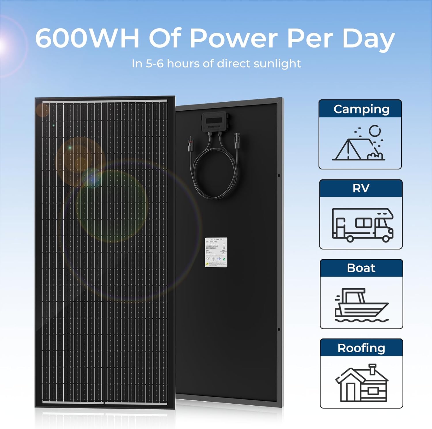 2000W Black Solar Panel Set 20x100W Mono IP68 12V