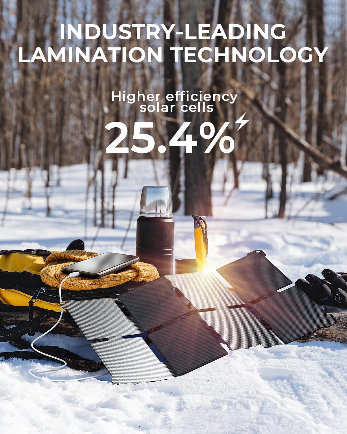 25W Pocket Foldable Solar Charger USB C USB A Waterproof
