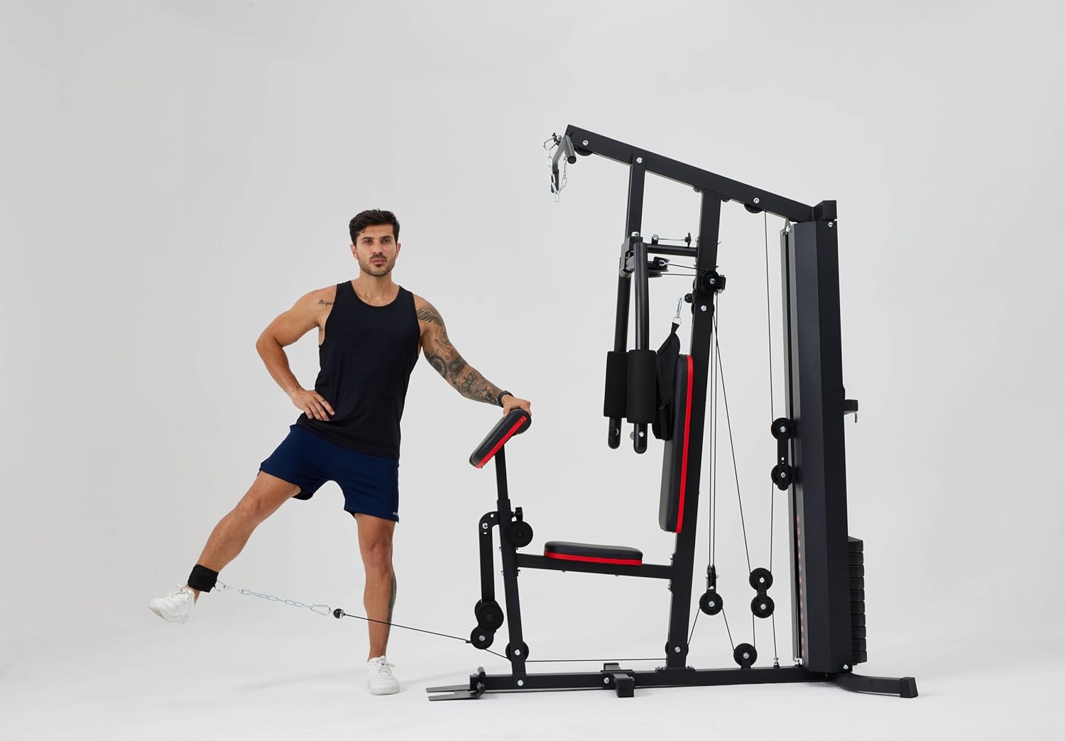 Multi Gym Machine with 72kg Weight Stack Home Strength Trainer