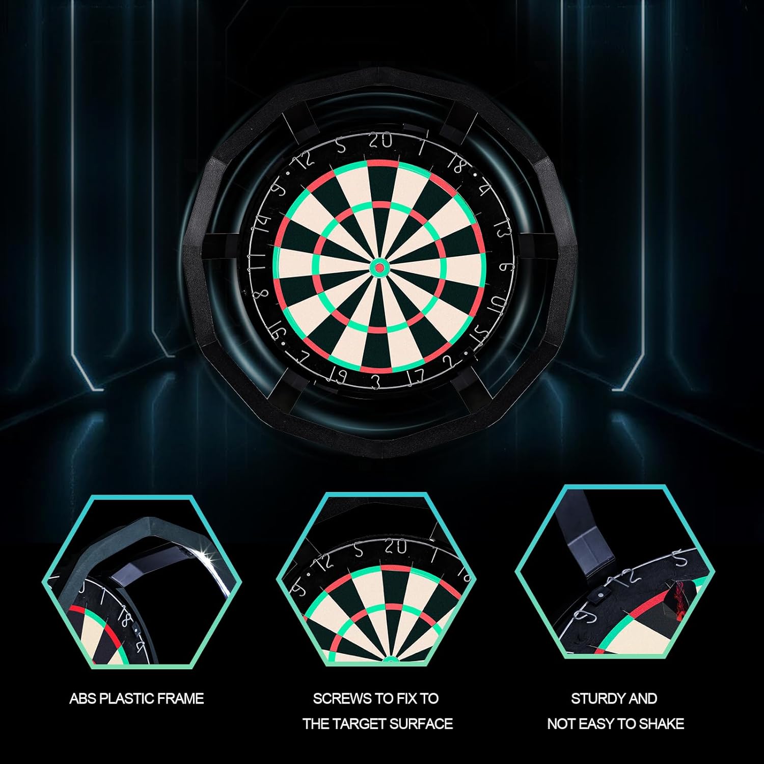 Dartboard LED Light 360 Illumination Adjustable Brightness 18in