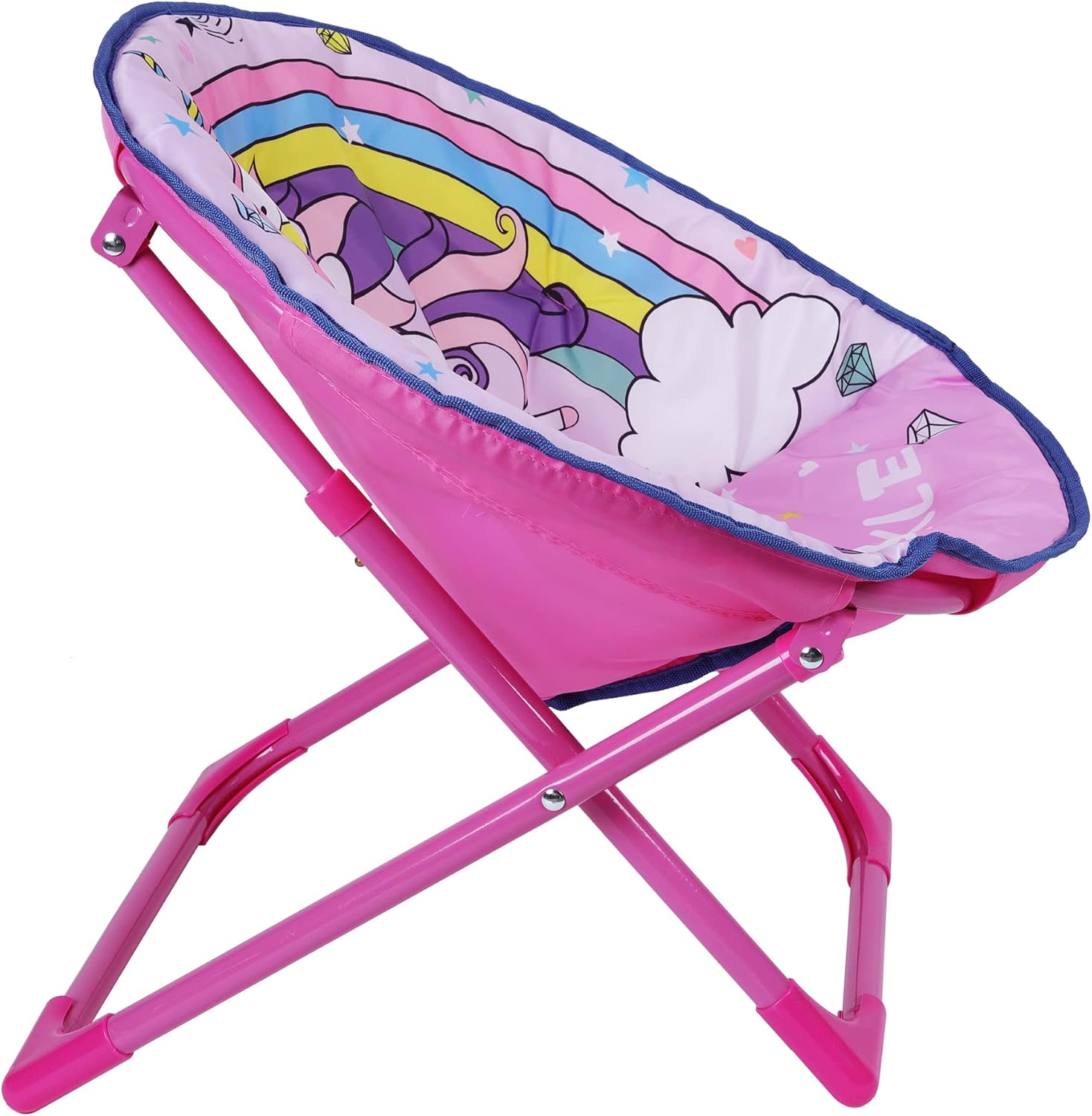 Pink Unicorn Kids Moon Chair Foldable Camping Seat