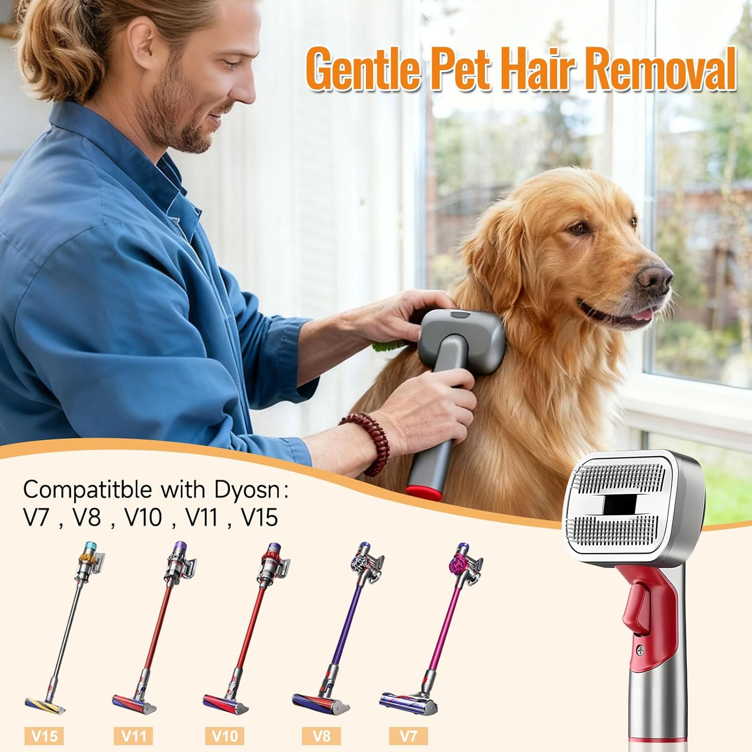 Pet Grooming Vacuum Attachment Kit for V7 V8 V10 V11 V15 6 Pack