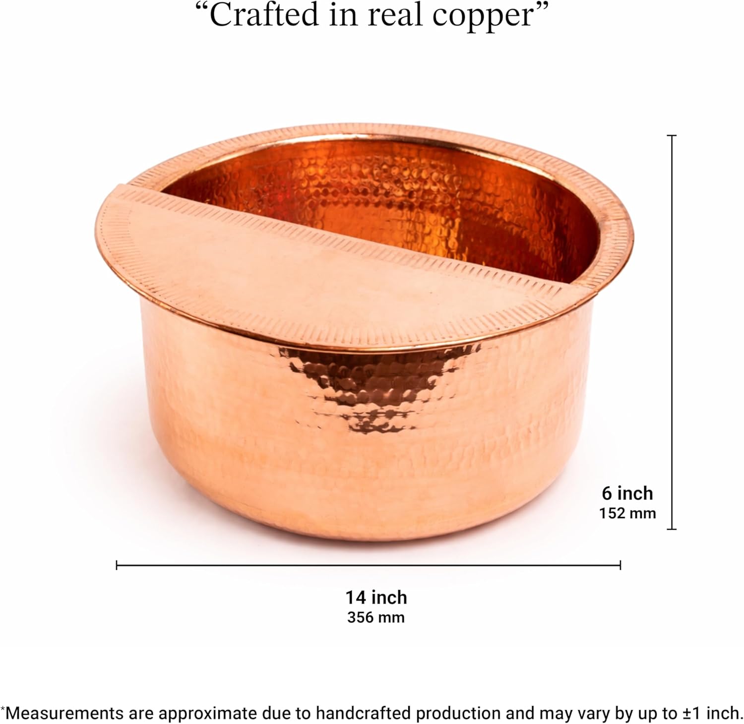 Solid Copper Foot Bath Bowl 18" Pedicure Spa Basin w Footrest