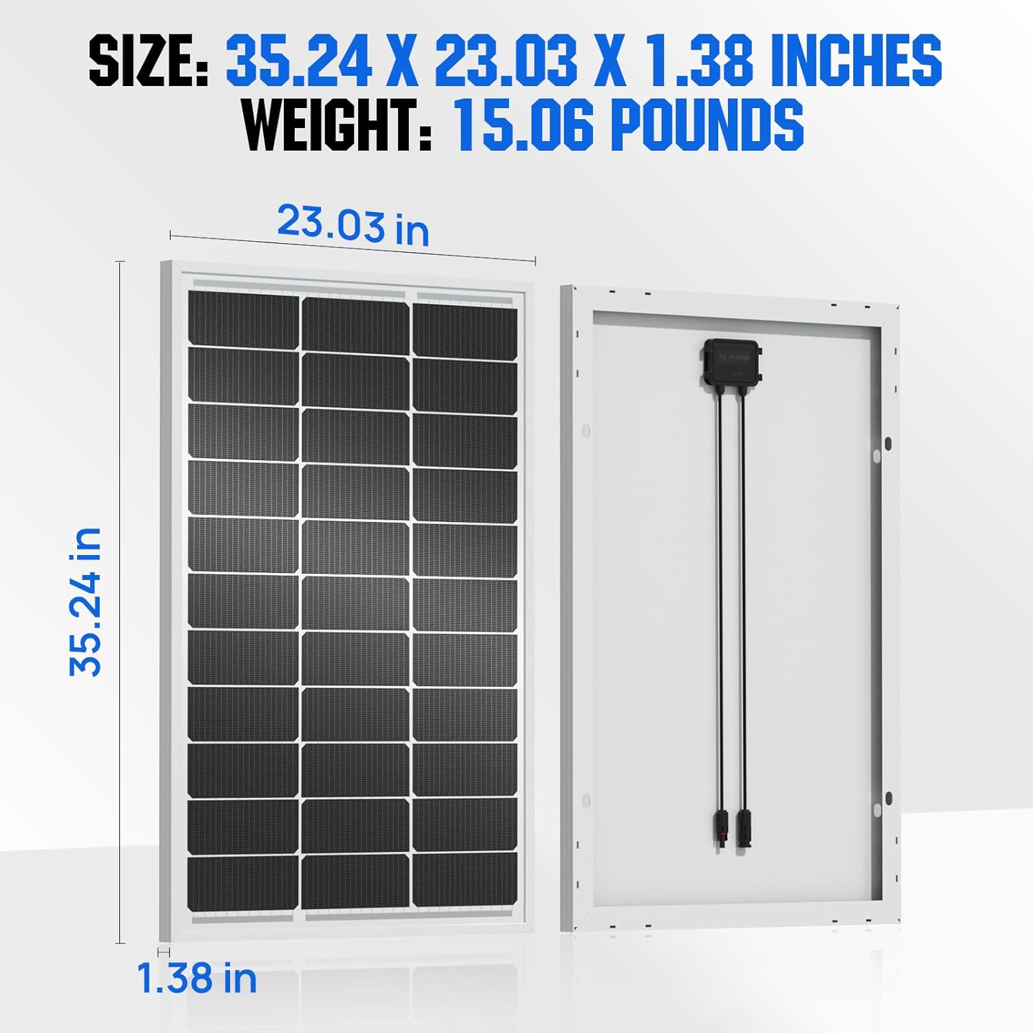100W 12V Solar Panel Mono Battery Charger IP65 RV Boat Off Grid