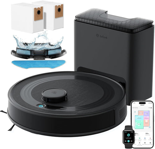 Robot Vacuum Mop Self Empty 6000Pa LiDAR Mapping WiFi Smart Clean