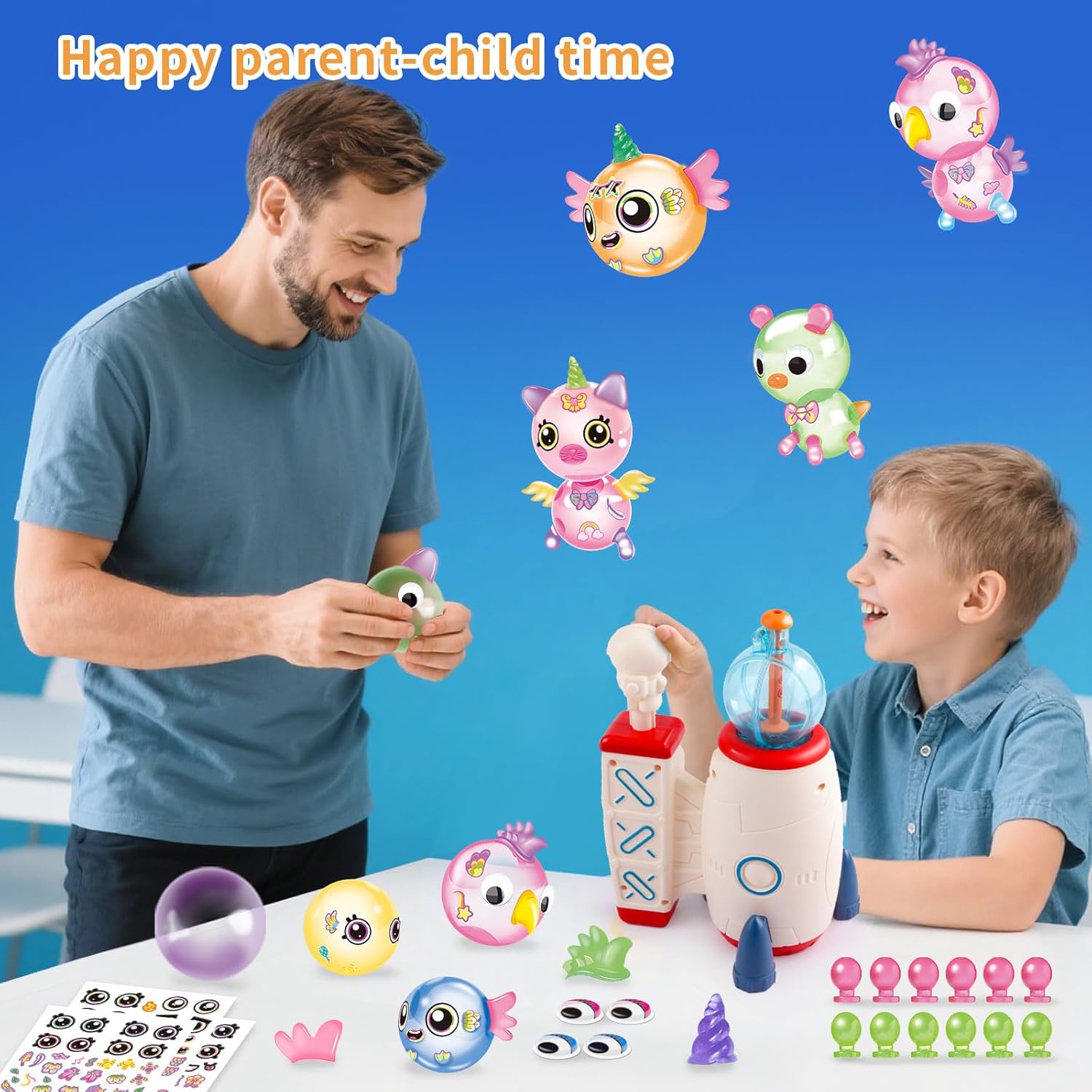 DIY Magic Sticky Balloon Kit 195pcs Nano Tape Craft Set Kids