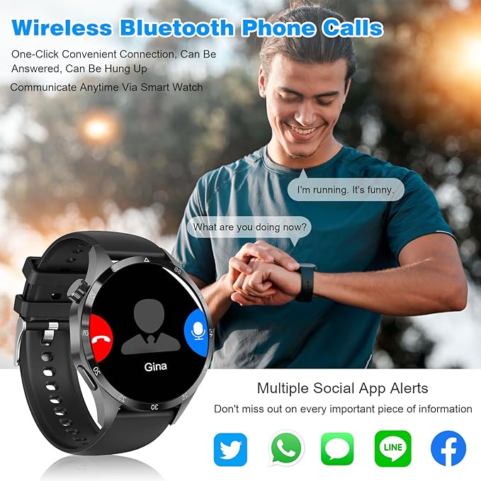 Smart Watch Bluetooth Calls IP68 Fitness Tracker