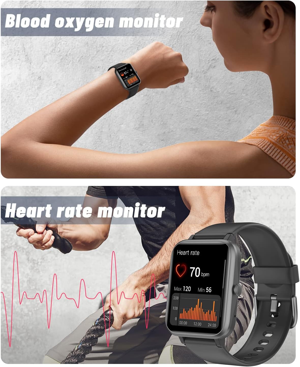 Smart Watch Bluetooth Call Heart Sleep Fitness Tracker