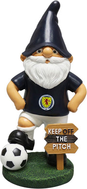Football Garden Gnome Keep Off Pitch Sign 20cm Fan Decor