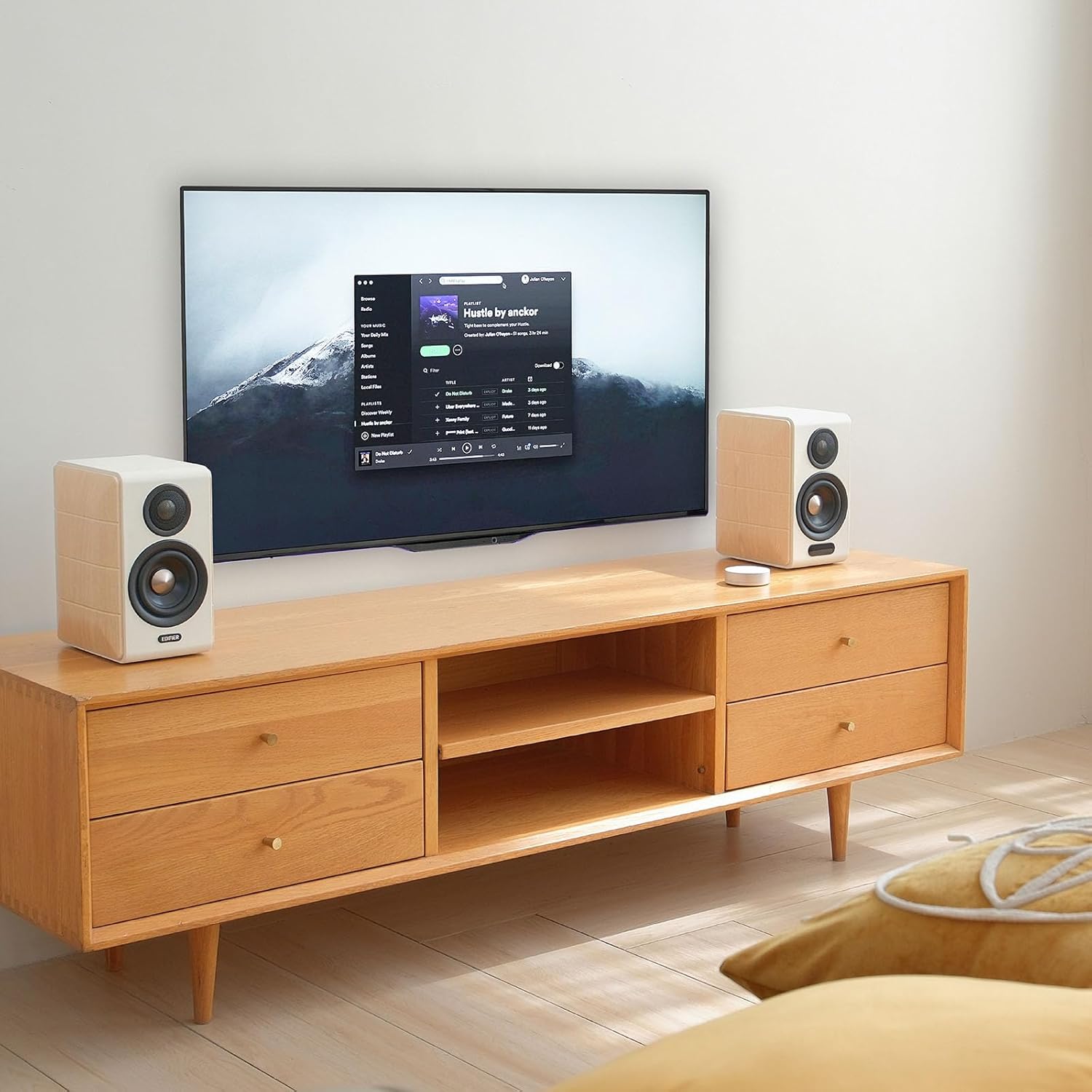 Hi Res Bookshelf Speakers 88W Bluetooth 5.3 Studio Monitor USB C