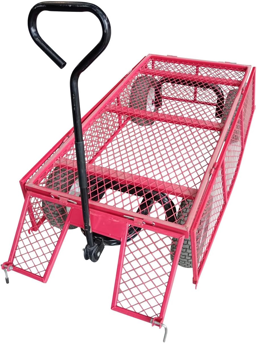 450KG Heavy Duty Platform Truck with Sides Pneumatic Tyres