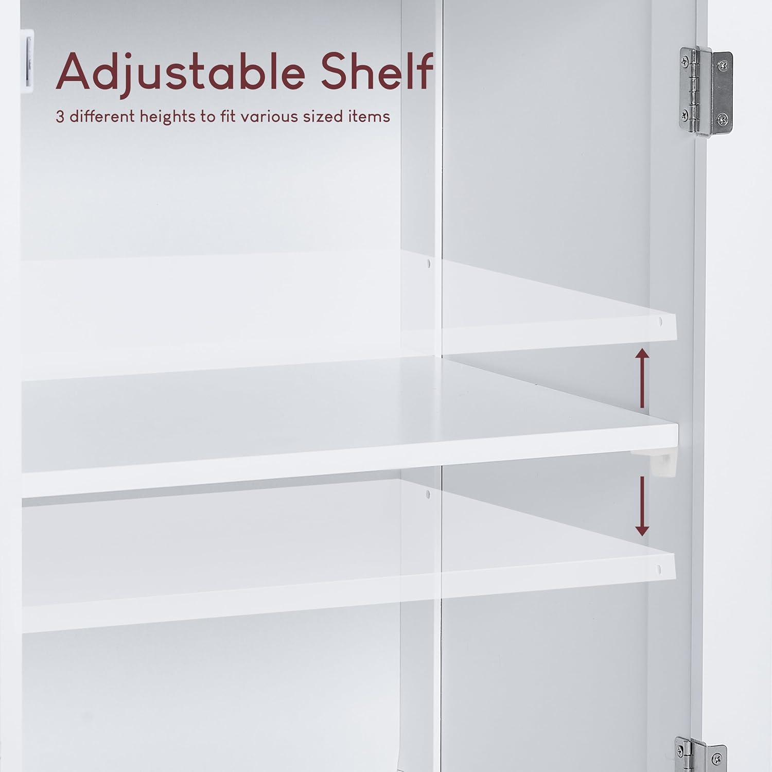 Tall Mirrored Bathroom Cabinet Drawer Shelf White Tallboy 190cm