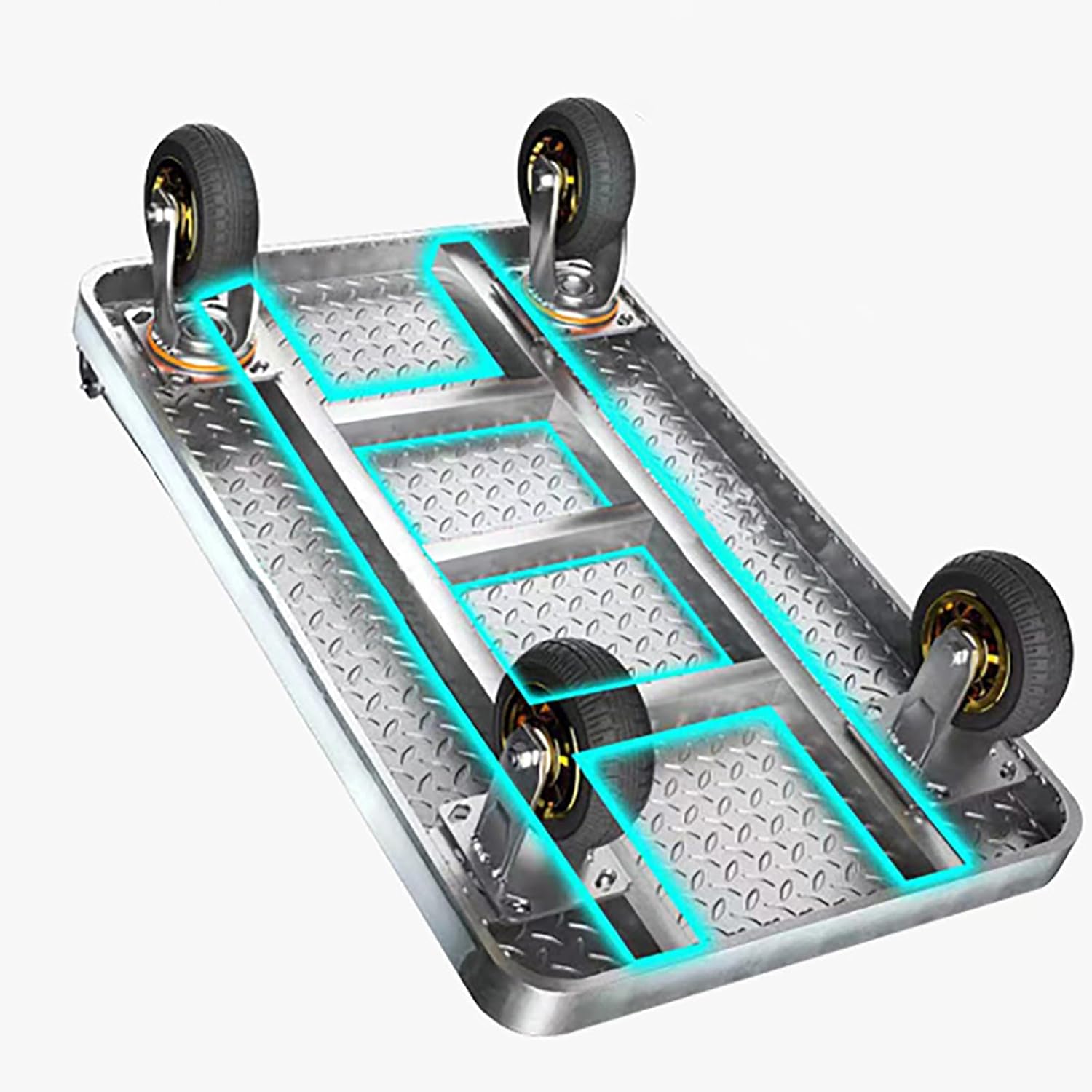 Heavy Duty Flatbed Trolley 300KG Steel Dolly Cart