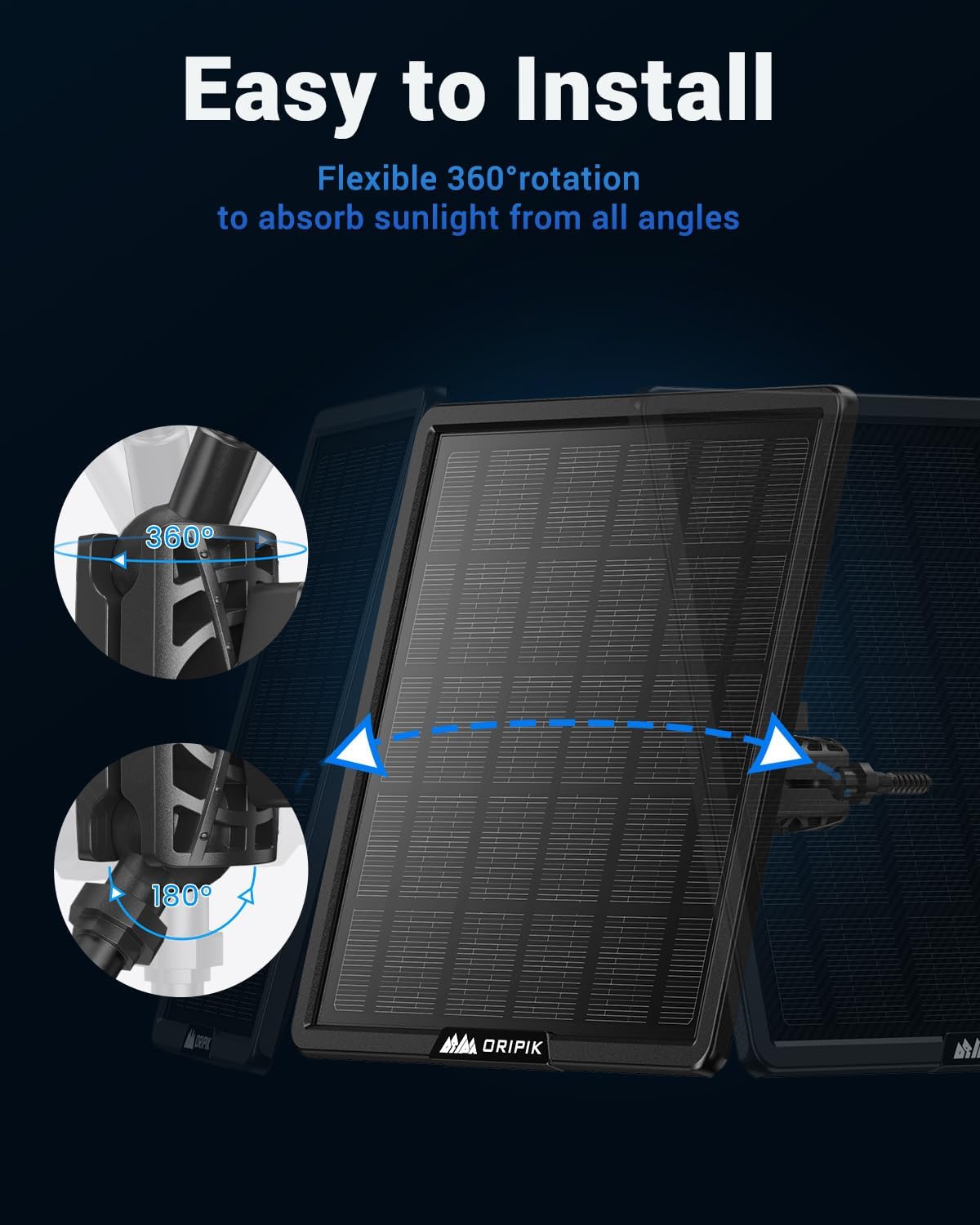 10W Trail Camera Solar Panel Charger 15000mAh Battery