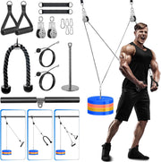 Dual Cable Pulley System Home Gym Lat Pulldown Tricep Bicep