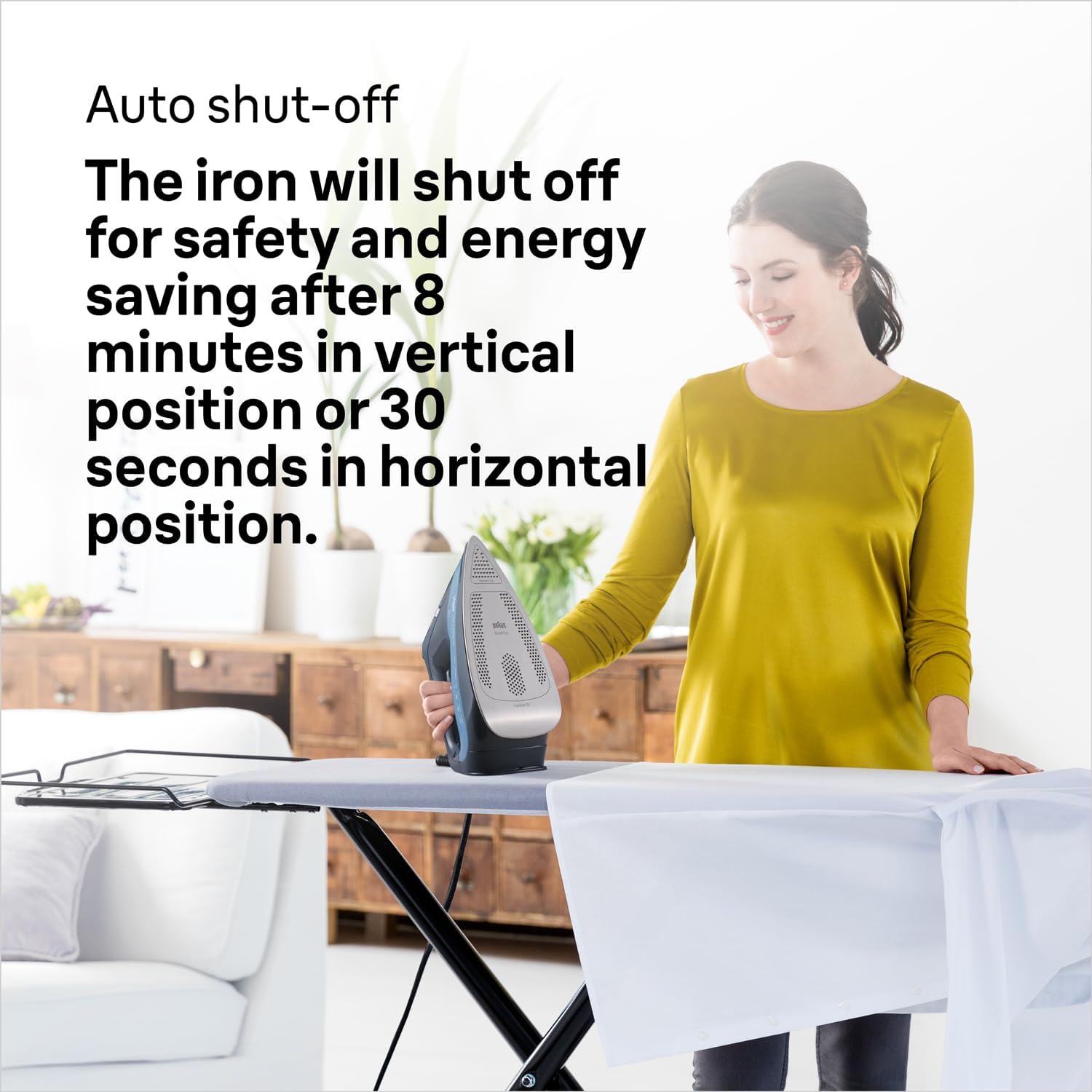 3000W Steam Iron 225g Steam Shot FreeGlide Soleplate Auto Shut Off