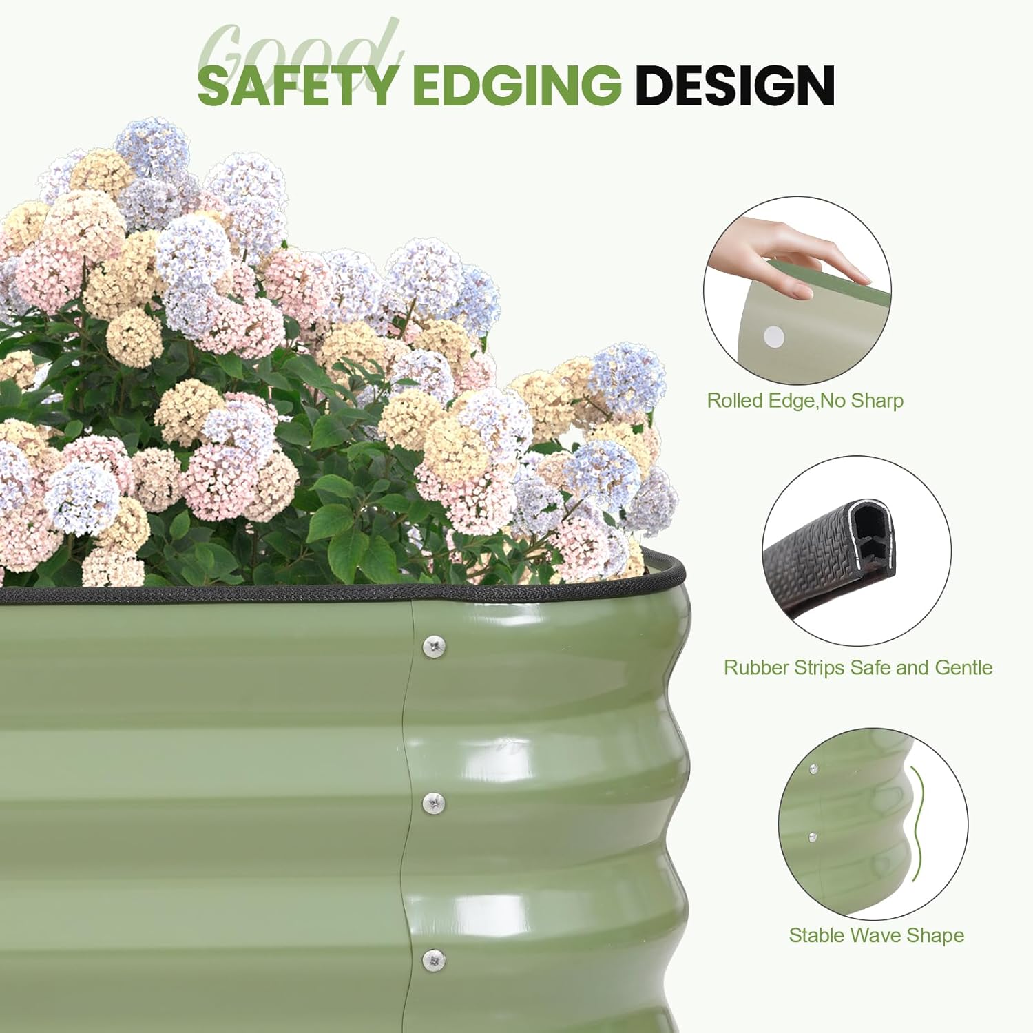 Adjustable Metal Raised Garden Bed Kit Green 3 In 1