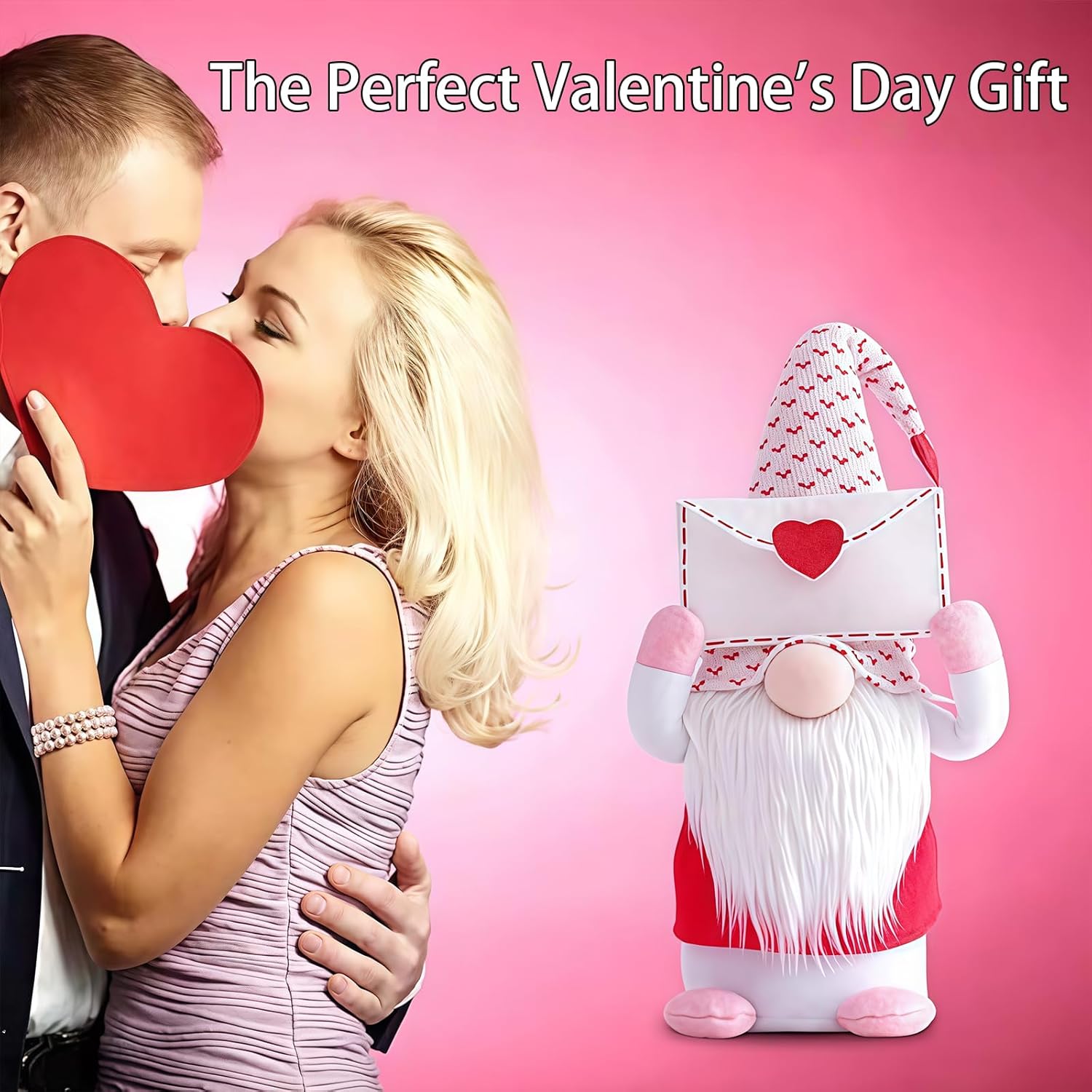 Valentines Gnome Plush Mr Mrs Gonk Tabletop Romantic Decor